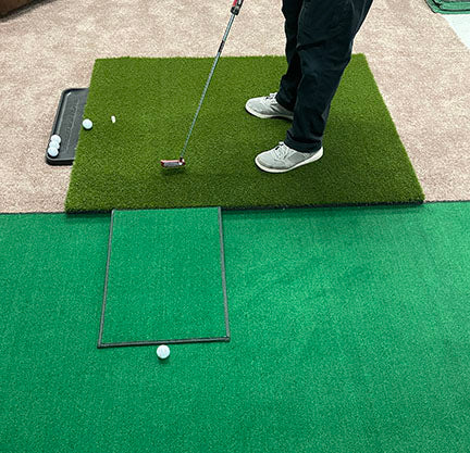 Golf Simulator Putting and Return Ramp
